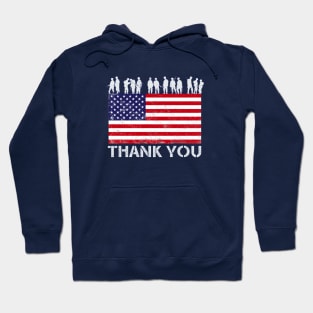 Thank you Soldier Patriotic American Flag Hoodie